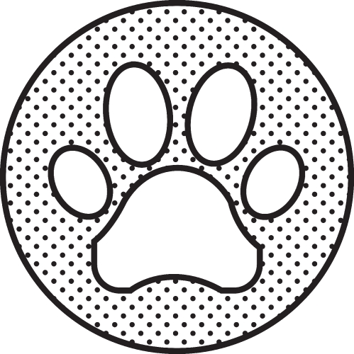 Animal footprint icon sign design