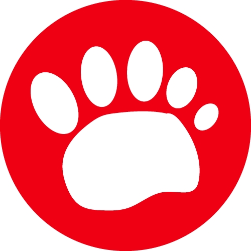 Animal footprint icon sign design