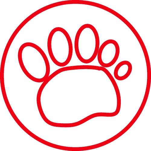 Animal footprint icon sign design