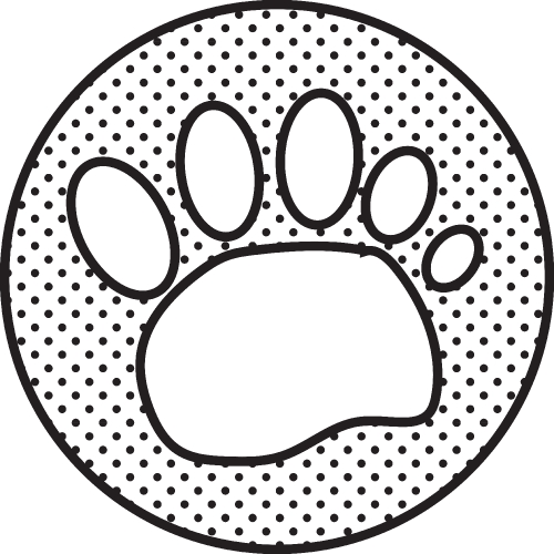 Animal footprint icon sign design