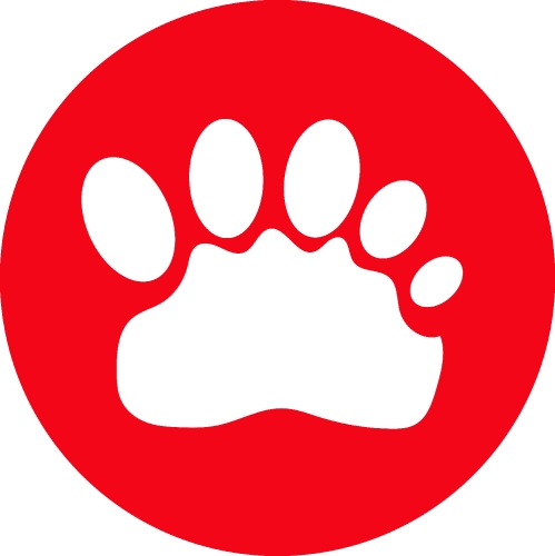 Animal footprint icon sign design