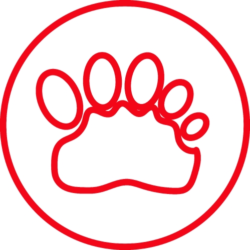 Animal footprint icon sign design