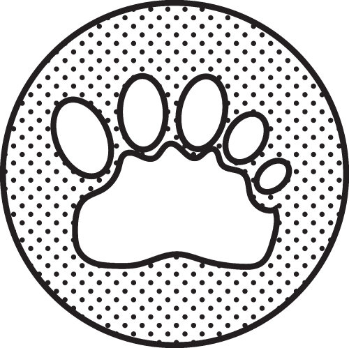 Animal footprint icon sign design