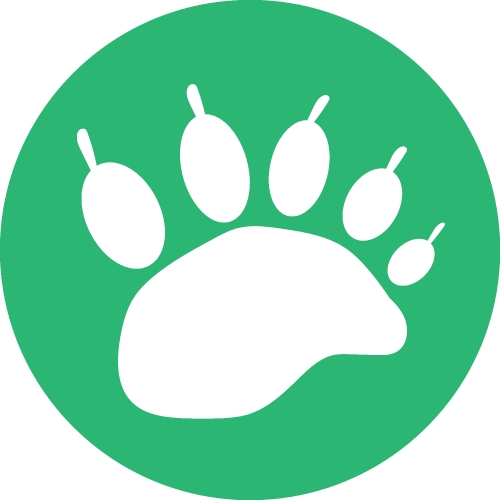 Animal footprint icon sign design