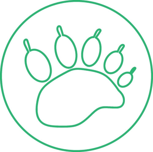 Animal footprint icon sign design