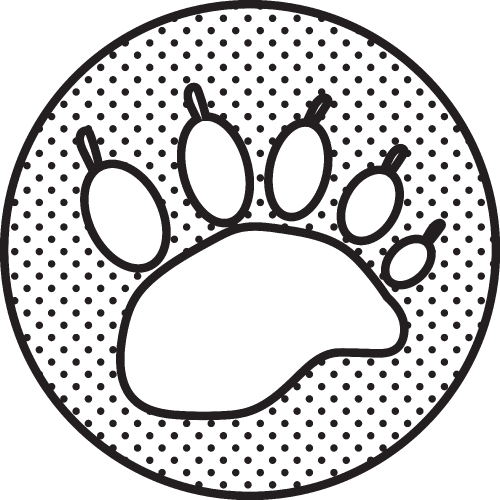 Animal footprint icon sign design