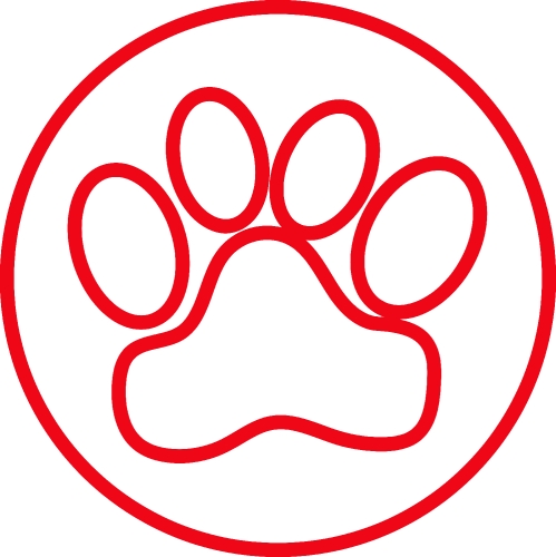 Animal footprint icon sign design