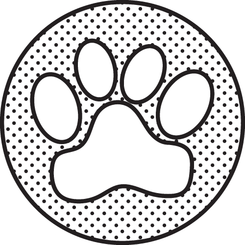 Animal footprint icon sign design