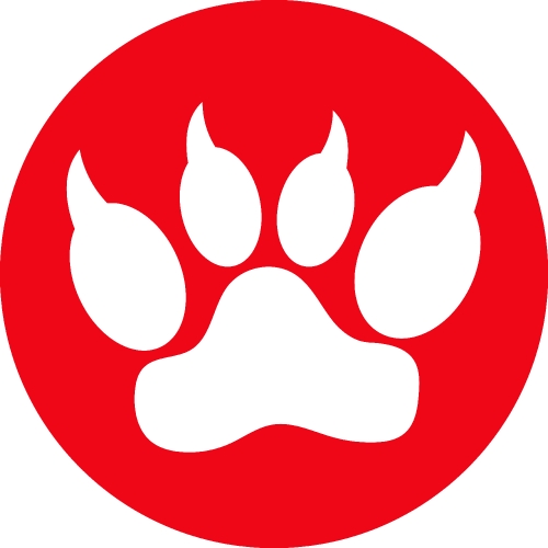 Animal footprint icon sign design