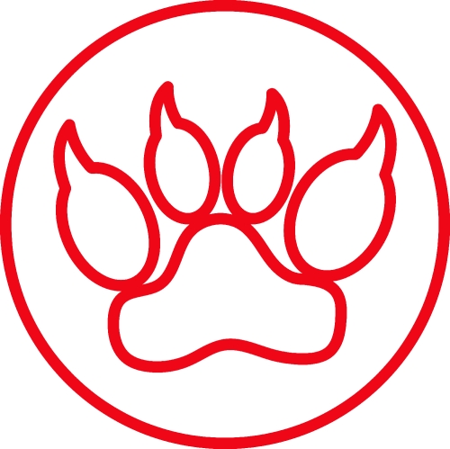 Animal footprint icon sign design