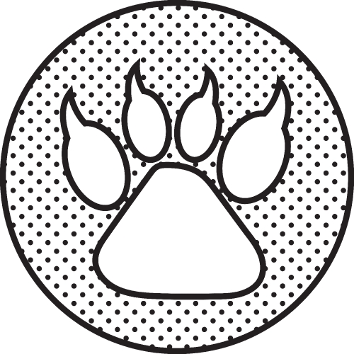 Animal footprint icon sign symbol design