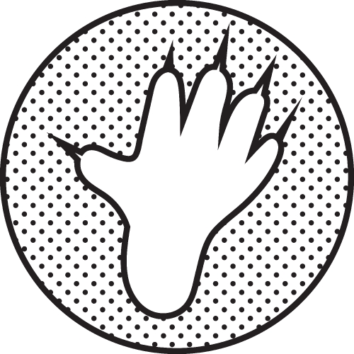 Animal footprint icon sign symbol design