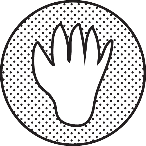 Animal footprint icon sign symbol design