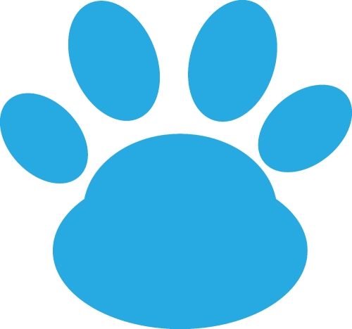 Animal paw print icon sign design