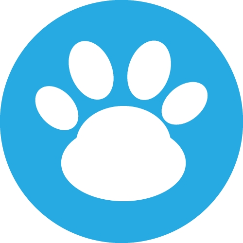 Animal paw print icon sign design