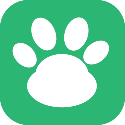 Animal paw print icon sign design