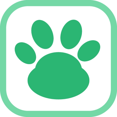 Animal paw print icon sign design