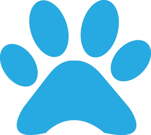 Animal paw print icon sign design