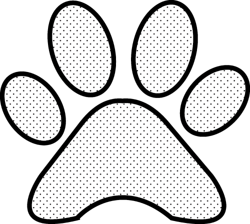 Animal paw print icon sign design