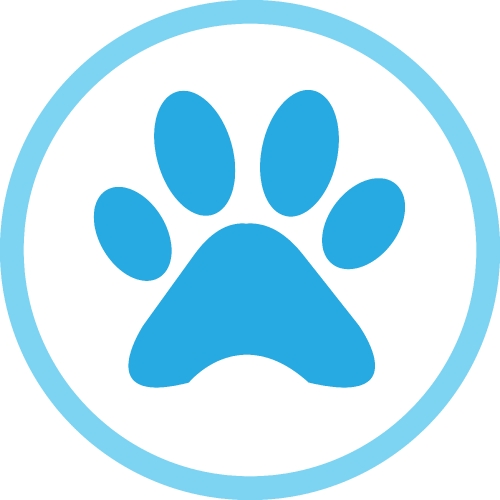 Animal paw print icon sign design