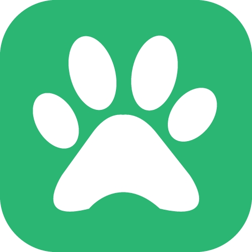 Animal paw print icon sign design