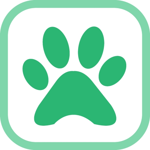 Animal paw print icon sign design