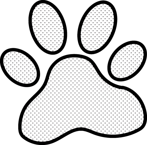 Animal paw print icon sign design