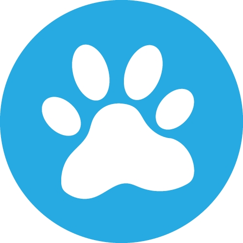 Animal paw print icon sign design