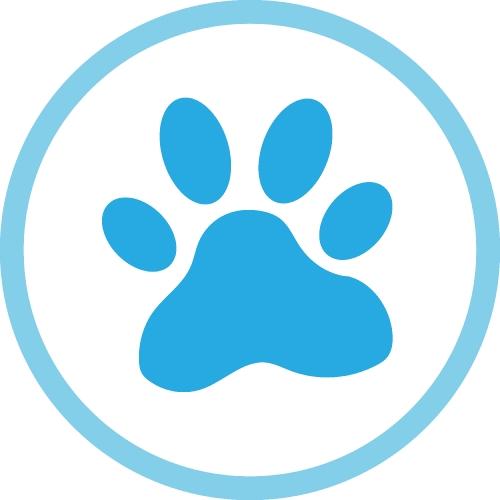 Animal paw print icon sign design