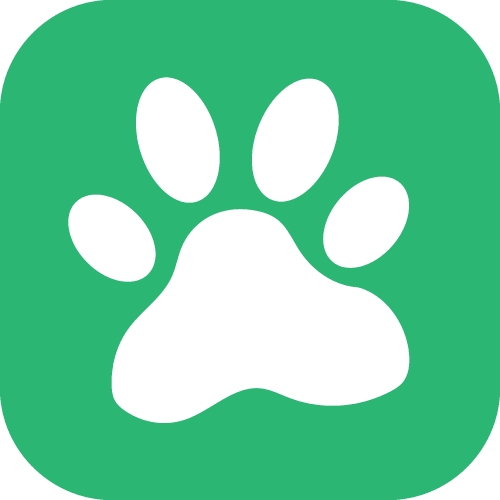 Animal paw print icon sign design