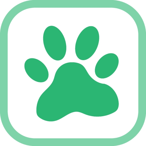 Animal paw print icon sign design