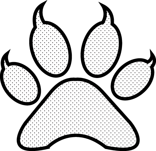 Animal paw print icon sign design