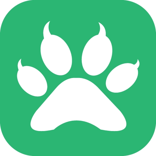 Animal paw print icon sign design