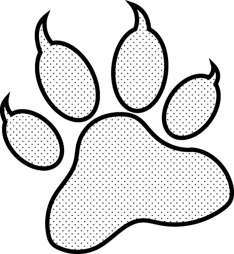 Animal paw print icon sign design