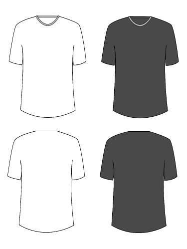 Apparel shirts template t-shirt templates