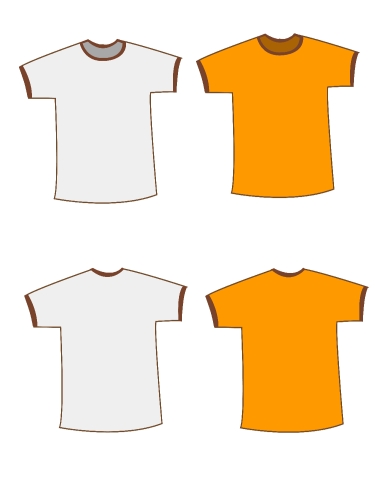 Apparel shirts template t-shirt templates