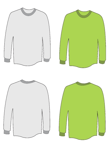 Apparel shirts template t-shirt templates