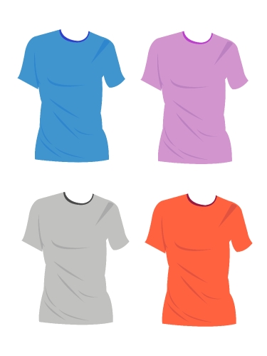 Apparel shirts template t-shirt templates