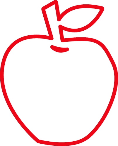 Apple icon friut sign design