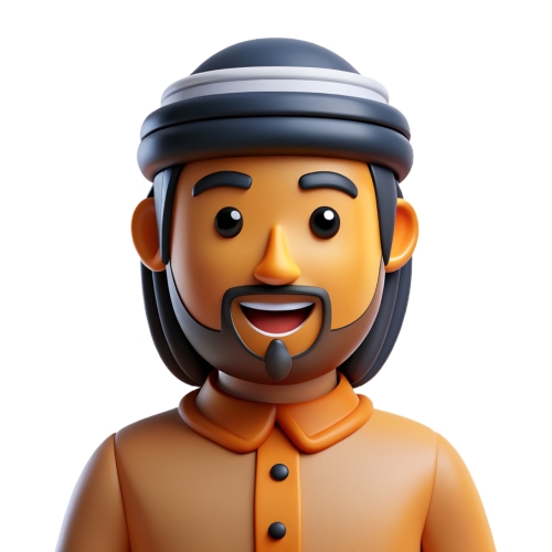 Arab Man avatar people icon character cartoon