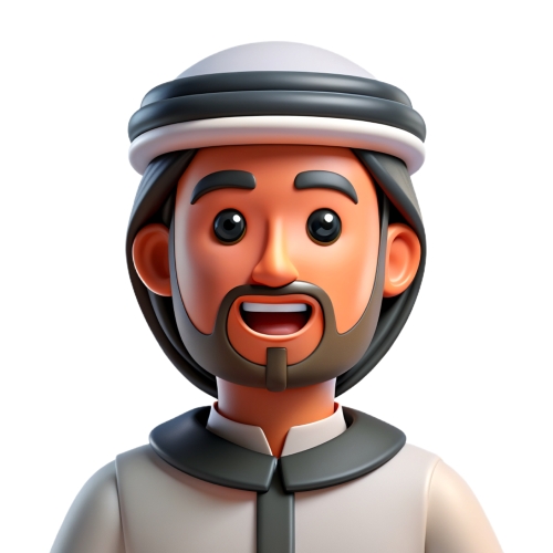 Arab Man avatar people icon character cartoon