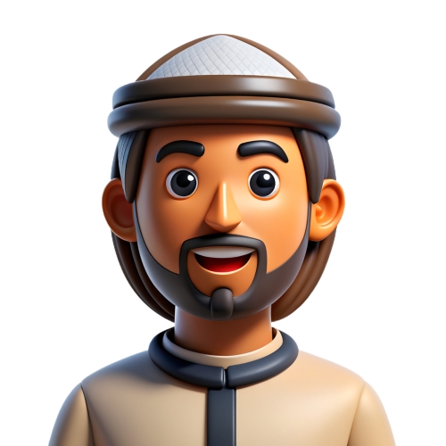 Arab Man avatar people icon character cartoon