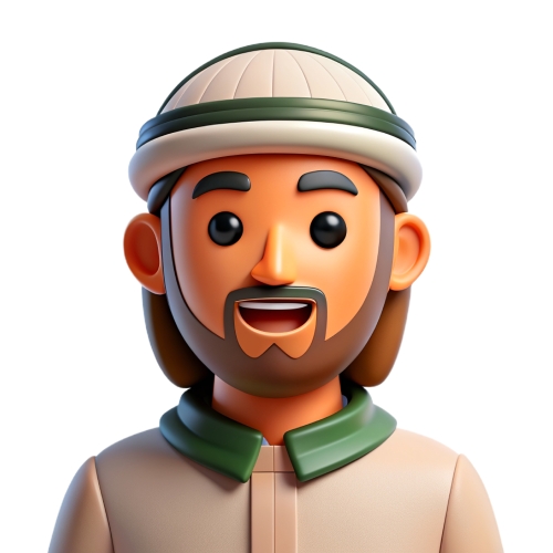 Arab Man avatar people icon character cartoon