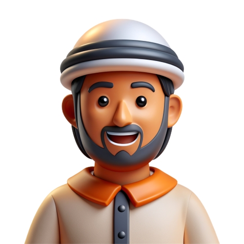 Arab Man avatar people icon character cartoon