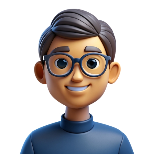 Avatar male in glasses people icon character cartoon