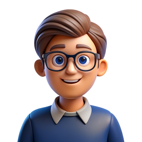 Avatar male in glasses people icon character cartoon