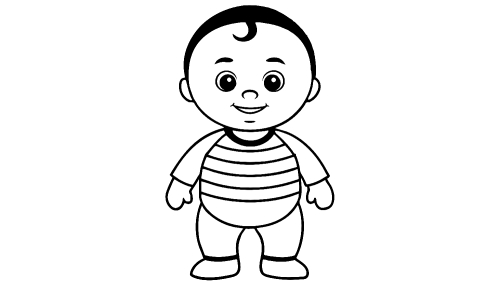 Baby cartoon Coloring pages for kids