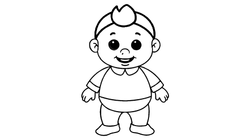 Baby cartoon Coloring pages for kids