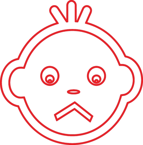 Baby Face Emotion icon sign design