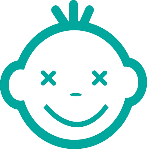 Baby Face Emotion icon sign design